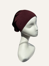 Load image into Gallery viewer, Matching Premium Chiffon Hijab &amp; Cap- Dark brownish maroon
