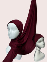 Load image into Gallery viewer, Matching Jersey Hijab with Cap - Red
