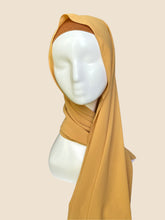 Load image into Gallery viewer, Matching Premium Chiffon Hijab &amp; Cap - Yellow
