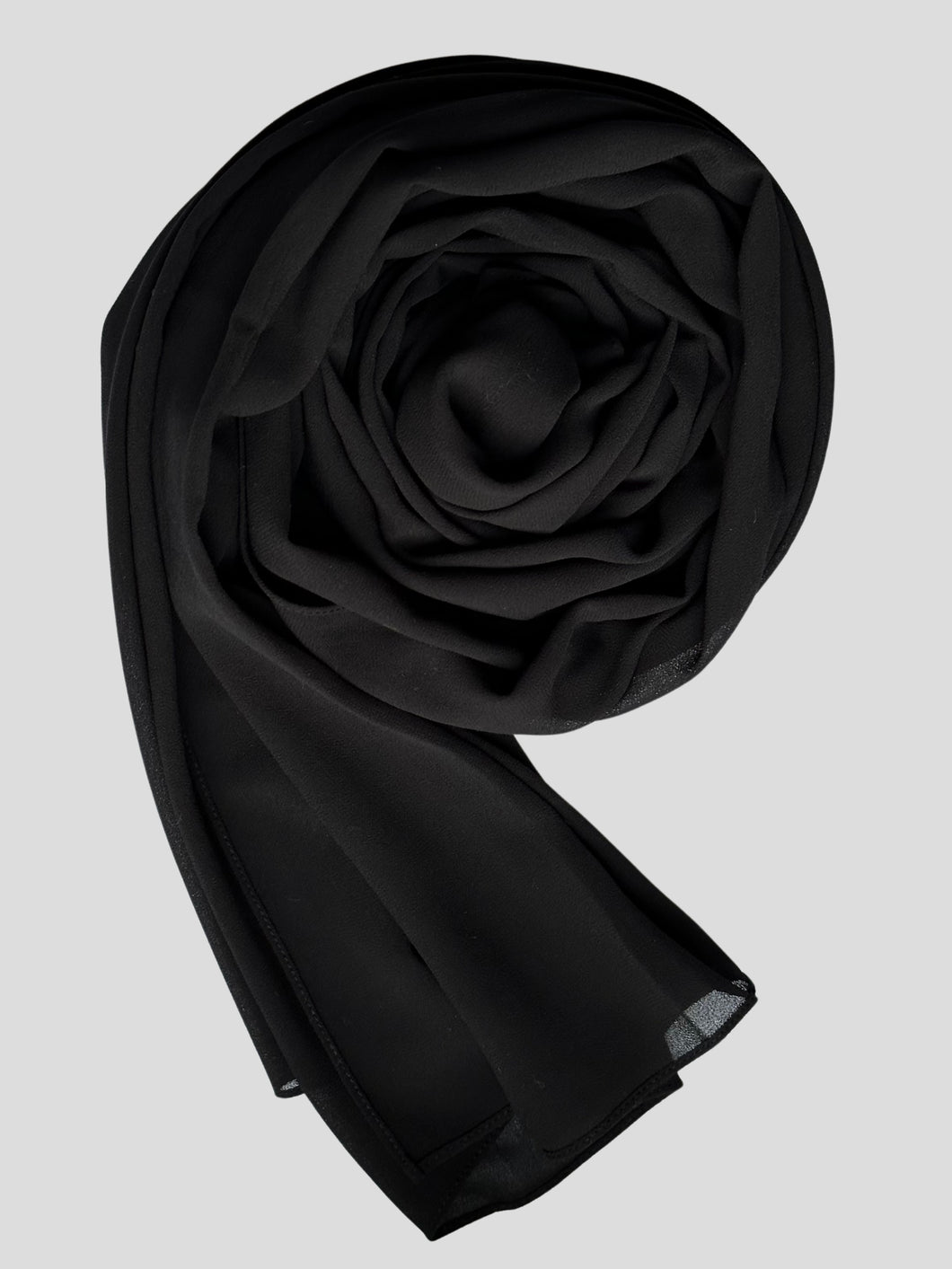 Premium Chiffon Hijab - Black