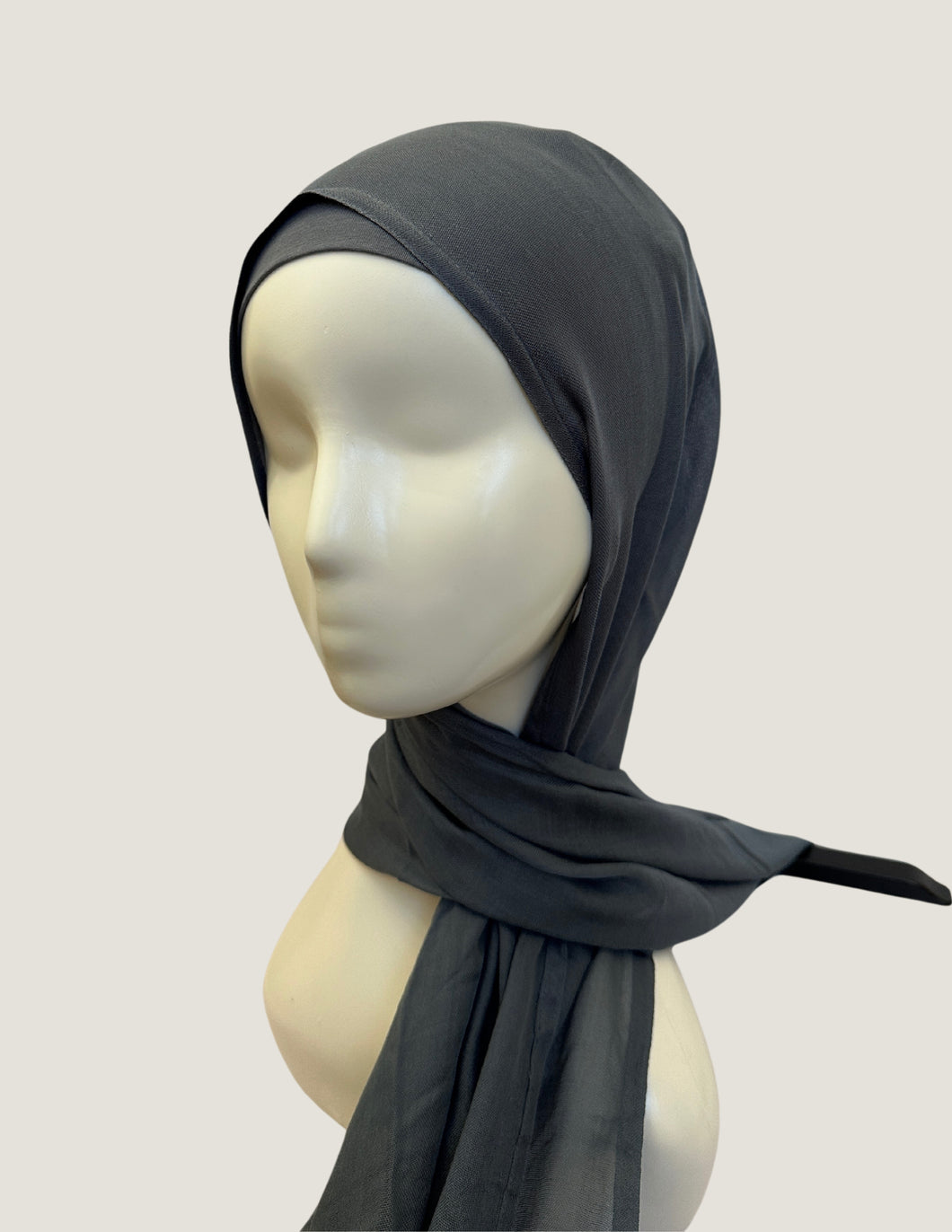 Matching Modal Hijab with Cap - Celadoon Blue