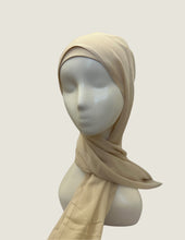 Load image into Gallery viewer, Matching Modal Hijab with Cap - Light Beige
