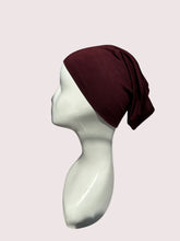 Load image into Gallery viewer, Matching Premium Chiffon Hijab &amp; Cap- Dark brownish maroon
